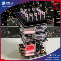 Personalizado cosméticos Rotación Balck acrílico Display Stand para lápices labiales